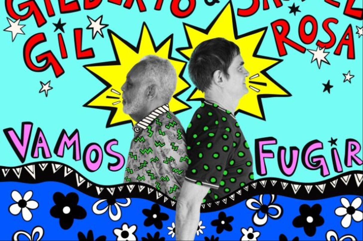 Capa do single 'Vamos Fugir', com Gil e Samuel Rosa