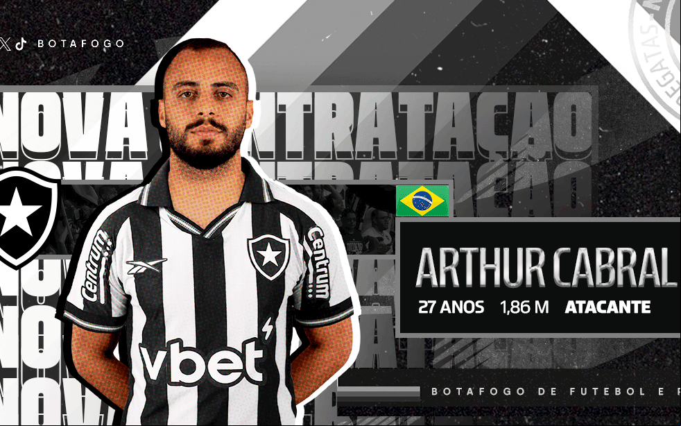 Anúncio de Arthur Cabral (Foto: Divulgação/Botafogo)