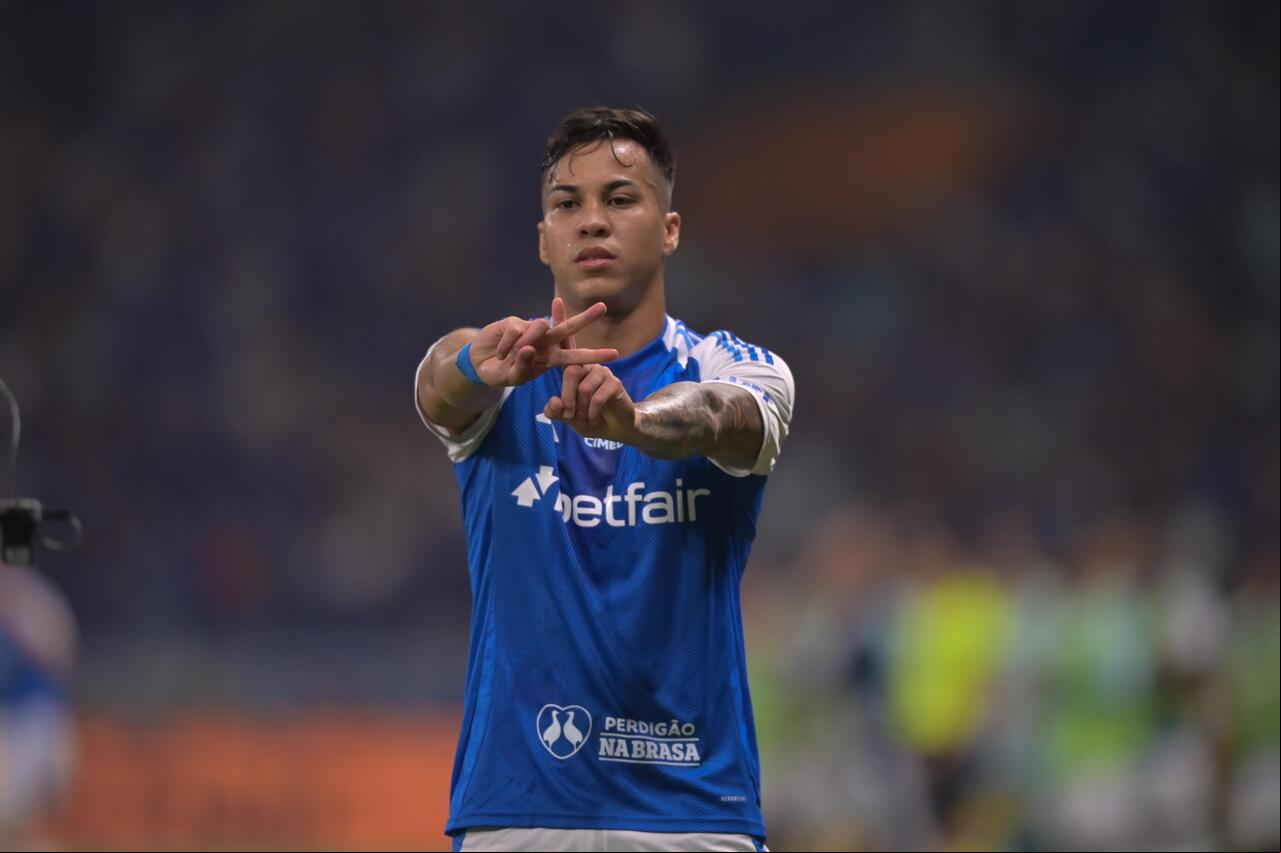 Kaio Jorge comemora gol contra o Flamengo, pelo Campeonato Brasileiro